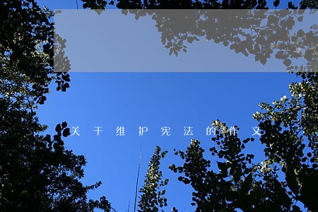 关于维护宪法的作文 关于维护宪法的作文