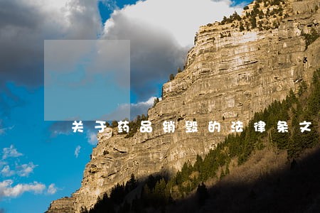 关于药品销毁的法律条文
