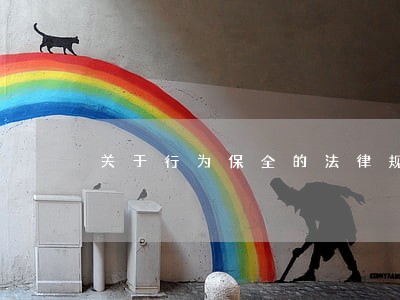 关于行为保全的法律规定