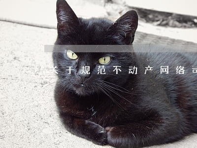 关于规范不动产网络司法拍卖 关于规范不动产网络司法拍卖