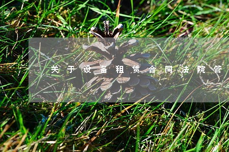 关于设备租赁合同法院管辖 关于设备租赁合同法院管辖