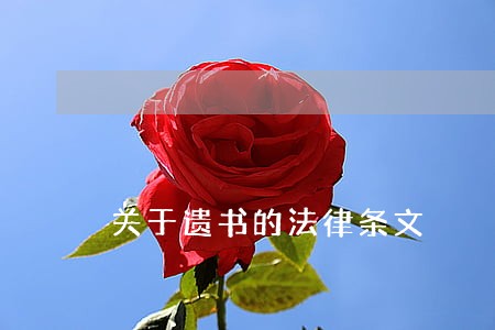 关于遗书的法律条文 关于遗书的法律条文