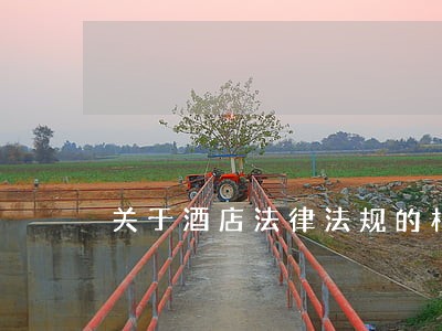 关于酒店法律法规的相关论文 关于酒店法律法规的相关论文