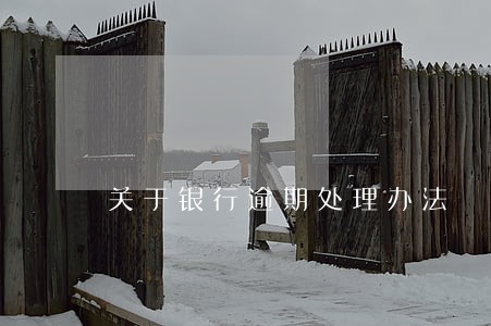 关于银行逾期处理办法 关于银行逾期处理办法