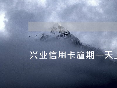 兴业信用卡逾期一天上黑屋