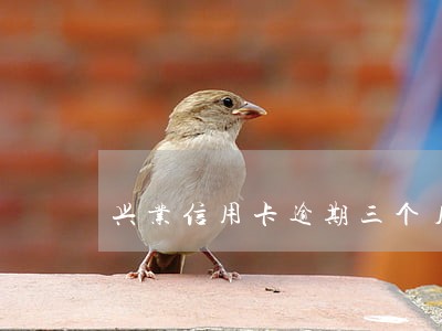 兴业信用卡逾期三个月起诉吗 兴业信用卡逾期三个月起诉吗