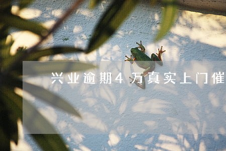 兴业逾期4万真实上门催收 兴业逾期4万真实上门催收