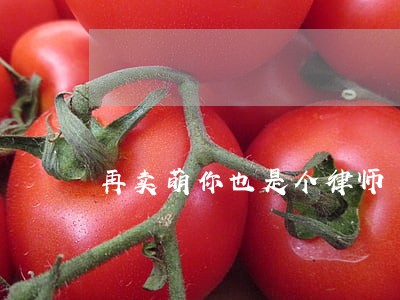 再卖萌你也是个律师 再卖萌你也是个律师