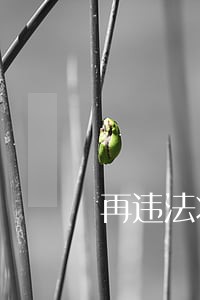 再违法将失去从业资格 再违法将失去从业资格