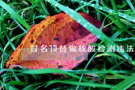 冒名顶替做核酸检测违法吗 冒名顶替做核酸检测违法吗