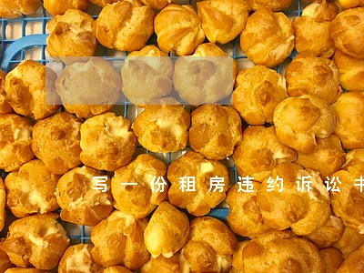 写一份租房违约诉讼书多少钱