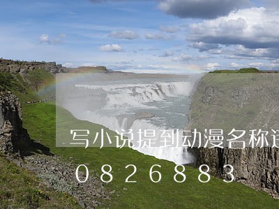 写小说提到动漫名称违法吗/2023020826883