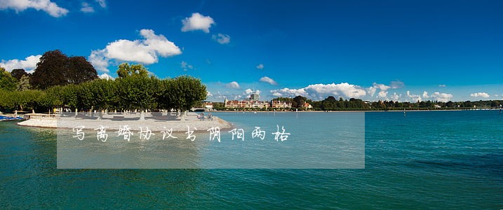 写离婚协议书阴阳两格 写离婚协议书阴阳两格