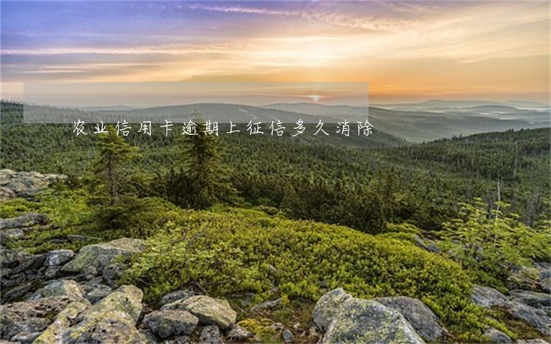 农业信用卡逾期上征信多久消除