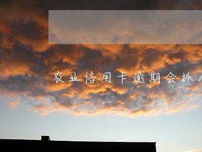 农业信用卡逾期会抓人么 农业信用卡逾期会抓人么