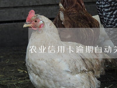农业信用卡逾期自动关闭 农业信用卡逾期自动关闭