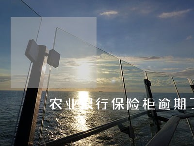 农业银行保险柜逾期了 农业银行保险柜逾期了
