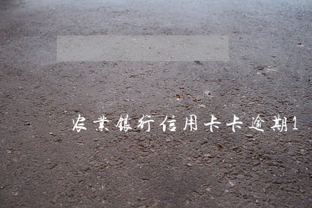 农业银行信用卡卡逾期1万6