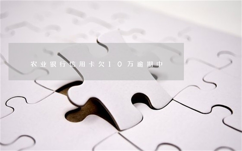 农业银行信用卡欠10万逾期中 农业银行信用卡欠10万逾期中