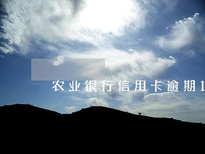 农业银行信用卡逾期10次还款