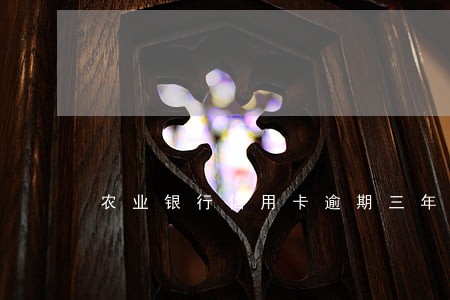 农业银行信用卡逾期三年怎样办