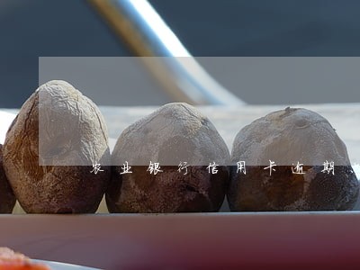 农业银行信用卡逾期六天 农业银行信用卡逾期六天