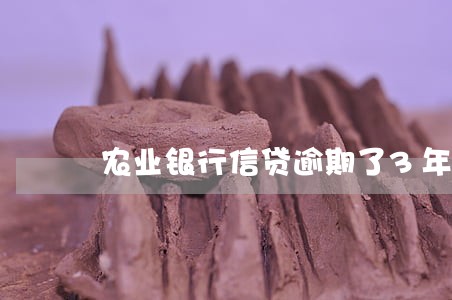 农业银行信贷逾期了3年 农业银行信贷逾期了3年
