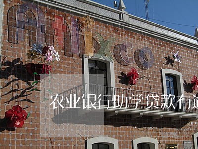 农业银行助学贷款有逾期 农业银行助学贷款有逾期