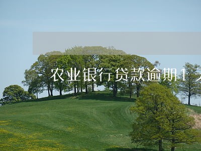 农业银行贷款逾期1天 农业银行贷款逾期1天