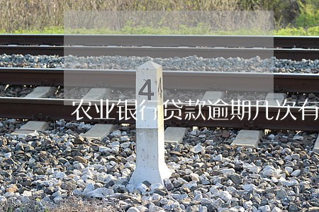 农业银行贷款逾期几次有影响吗