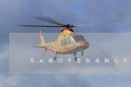 农业银行车贷能逾期几天 农业银行车贷能逾期几天