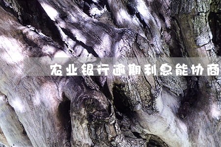 农业银行逾期利息能协商吗 农业银行逾期利息能协商吗