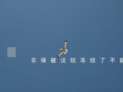 农保被法院冻结了不能看病 农保被法院冻结了不能看病