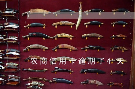 农商信用卡逾期了4天 农商信用卡逾期了4天
