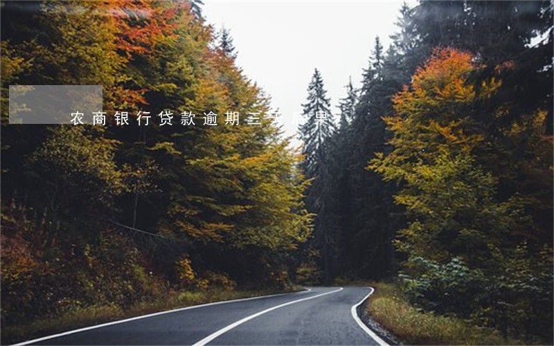 农商银行贷款逾期三天后果