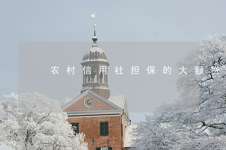 农村信用社担保的大额贷款逾期 农村信用社担保的大额贷款逾期