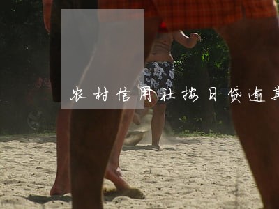 农村信用社按日贷逾期1天 农村信用社按日贷逾期1天