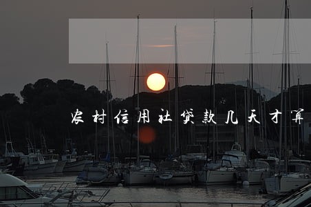 农村信用社贷款几天才算逾期