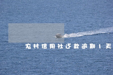 农村信用社还款逾期1天 农村信用社还款逾期1天
