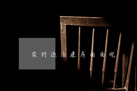 农村违法建房面面观 农村违法建房面面观