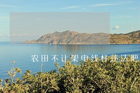农田不让架电线杆违法吧