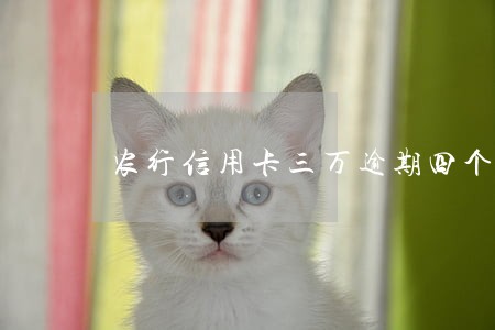 农行信用卡三万逾期四个月 农行信用卡三万逾期四个月