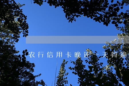 农行信用卡晚还一天算逾期么 农行信用卡晚还一天算逾期么