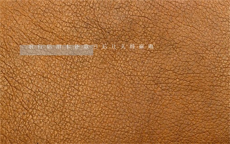 农行信用卡还款日后几天算逾期 农行信用卡还款日后几天算逾期