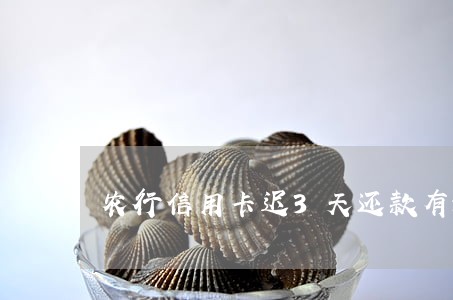 农行信用卡迟3天还款有逾期吗 农行信用卡迟3天还款有逾期吗