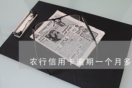 农行信用卡逾期一个月多少钱 农行信用卡逾期一个月多少钱
