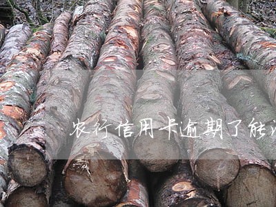 农行信用卡逾期了能消除吗