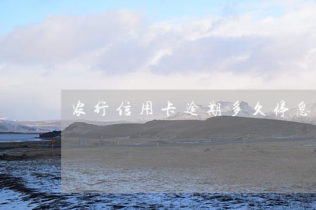 农行信用卡逾期多久停息