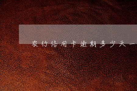 农行信用卡逾期多少天一天 农行信用卡逾期多少天一天