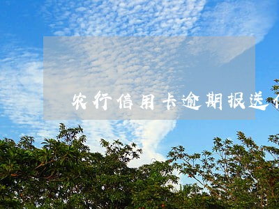 农行信用卡逾期报送信息库 农行信用卡逾期报送信息库
